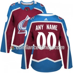 Adidas Maillot de Hockey Colorado Avalanche Personnaliser 2017-2018 Rouge Authentic - Femme